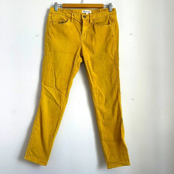 Madewell mid rise fine tooth corduroy flant front straight leg pants sz 28 - Picture 1 of 7